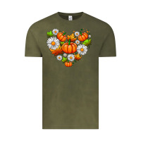 Vintage Olive pumpkin and daisies Vintage Tee - AdoDesignShop
