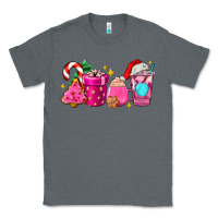 Charcoal Heather pink christmas coffee cups Classic Tee - AdoDesignShop