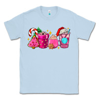 Dusty Blue pink christmas coffee cups Classic Tee - AdoDesignShop