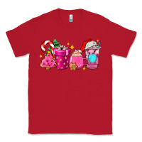 Red pink christmas coffee cups Classic Tee - AdoDesignShop