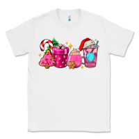 White pink christmas coffee cups Classic Tee - AdoDesignShop