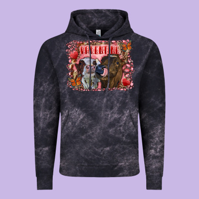 Valentine Heifers Vintage Hoodie Designed By Ranaportraitstore