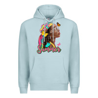 Blue Mist summer afro Premium Hoodie - NancyCooperArtShop