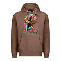 Chestnut summer afro Premium Hoodie - NancyCooperArtShop