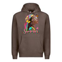 Coffee summer afro Premium Hoodie - NancyCooperArtShop