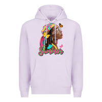 Lilac summer afro Premium Hoodie - NancyCooperArtShop