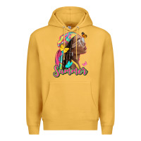 Mustard summer afro Premium Hoodie - NancyCooperArtShop