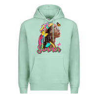 Seafoam summer afro Premium Hoodie - NancyCooperArtShop