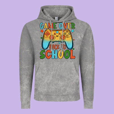 Game Over Back To School Vintage Hoodie Designed By Jahusdesignshop