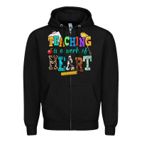 Black teaching is a work of heart Zipper Hoodie - NancyCooperArtShop