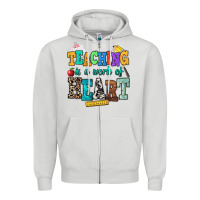 Dove Grey teaching is a work of heart Zipper Hoodie - NancyCooperArtShop