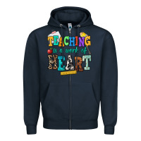 Navy teaching is a work of heart Zipper Hoodie - NancyCooperArtShop