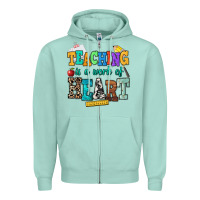 Seafoam teaching is a work of heart Zipper Hoodie - NancyCooperArtShop