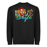 Black love beagles Heavyweight Sweatshirt - Artiststas