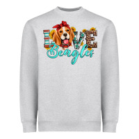 Heather Grey love beagles Heavyweight Sweatshirt - Artiststas