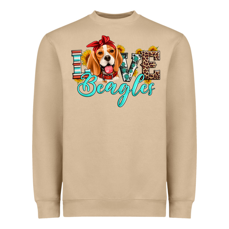 Love Beagles Heavyweight Sweatshirt by Artiststas | Teevron