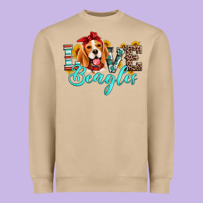 Love Beagles Heavyweight Sweatshirt Designed By Artiststas