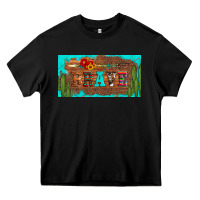 Black brave turquoise leopard cactus and floral arrow licanse plate Heavy Core Tee - Artiststas