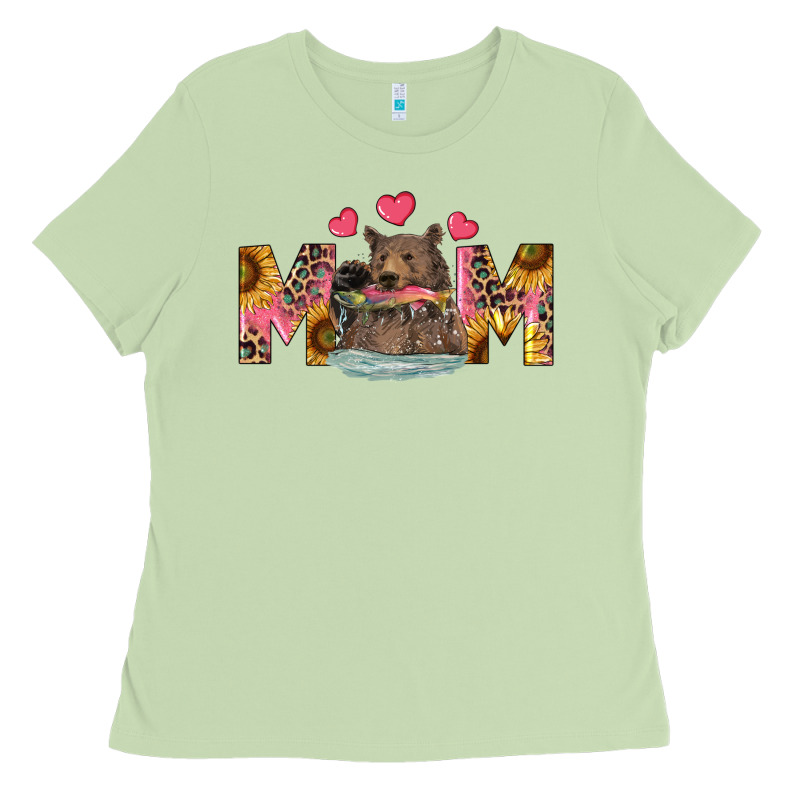 Mom Bear With Sunflowers Ladies Tee by RanaPortraitStore | Teevron