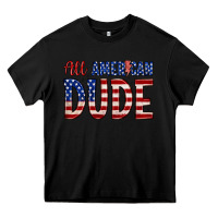 Black all american dude Heavy Core Tee - Zillion Design Studio