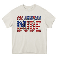 Cream all american dude Heavy Core Tee - Zillion Design Studio