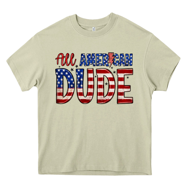 All American Dude Heavy Core Tee by Zillion Design Studio | Teevron
