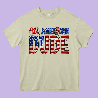 All American Dude Heavy Core Tee Designed By Zillion Design Studio