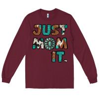 Burgundy Just Mom It Long Sleeve Tee - Jasminsmagicworld