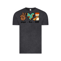Vintage Black peace love fall Vintage Tee - JahusDesignShop