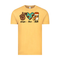 Vintage Mustard peace love fall Vintage Tee - JahusDesignShop