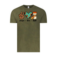 Vintage Olive peace love fall Vintage Tee - JahusDesignShop