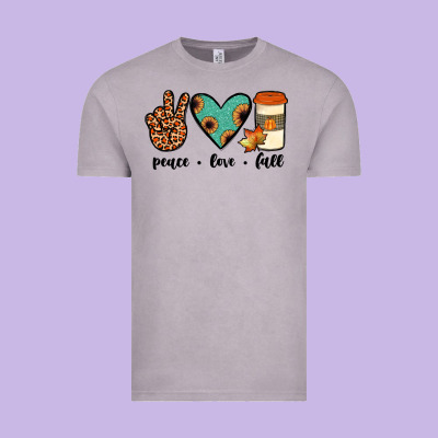 Peace Love Fall Vintage Tee Designed By Jahusdesignshop