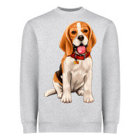 Heather Grey beagle Heavyweight Sweatshirt - Artiststas