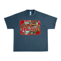 Midnight Navy fiesta with sombrero background Urban Heavy Tee - Artiststas