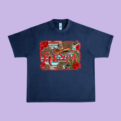 Fiesta With Sombrero Background Urban Heavy Tee Designed By Artiststas