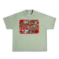 Oil Green fiesta with sombrero background Urban Heavy Tee - Artiststas
