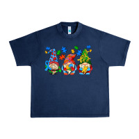 Navy autism gnomes Urban Heavy Tee - AdoDesignShop