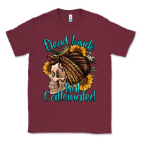 Burgundy dead inside but caffeinated Classic Tee - Jasminsmagicworld