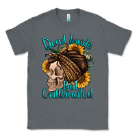Charcoal Heather dead inside but caffeinated Classic Tee - Jasminsmagicworld