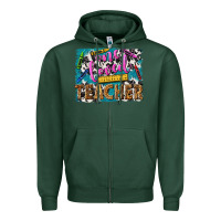 Sports Green one loved teacher Zipper Hoodie - NancyCooperArtShop