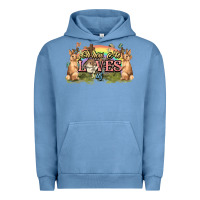 Pigment Pebble Blue Oh how he loves us cross Easter Day Urban Hoodie - HowdyJamesFarm