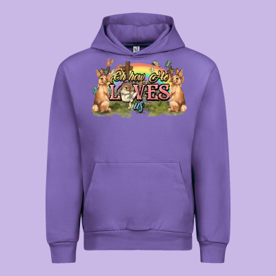 Oh How He Loves Us Cross Easter Day Urban Hoodie Designed By Howdyjamesfarm