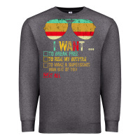Charcoal Heather I Want to Break Free to Ride My Bicycle Want It All Premium Sweatshirt - Bettercallsaul