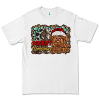 White merry Christmas highland cow Premium Tee - RanaPortraitStore