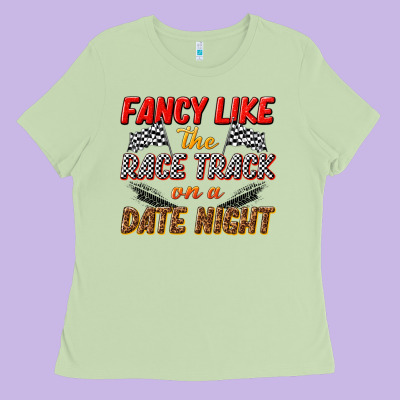 Ladies Tee fancy like the race track on a date night