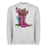 Valentines Day Western Boots And Roses Heavyweight Sweatshirt | Teevron