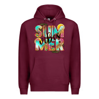 Burgundy summer vibes Premium Hoodie - NancyCooperArtShop