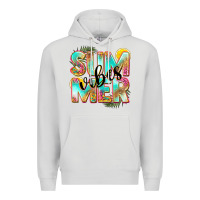 Dove Grey summer vibes Premium Hoodie - NancyCooperArtShop