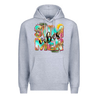 Heather Grey summer vibes Premium Hoodie - NancyCooperArtShop
