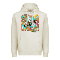 Oatmeal Heather summer vibes Premium Hoodie - NancyCooperArtShop